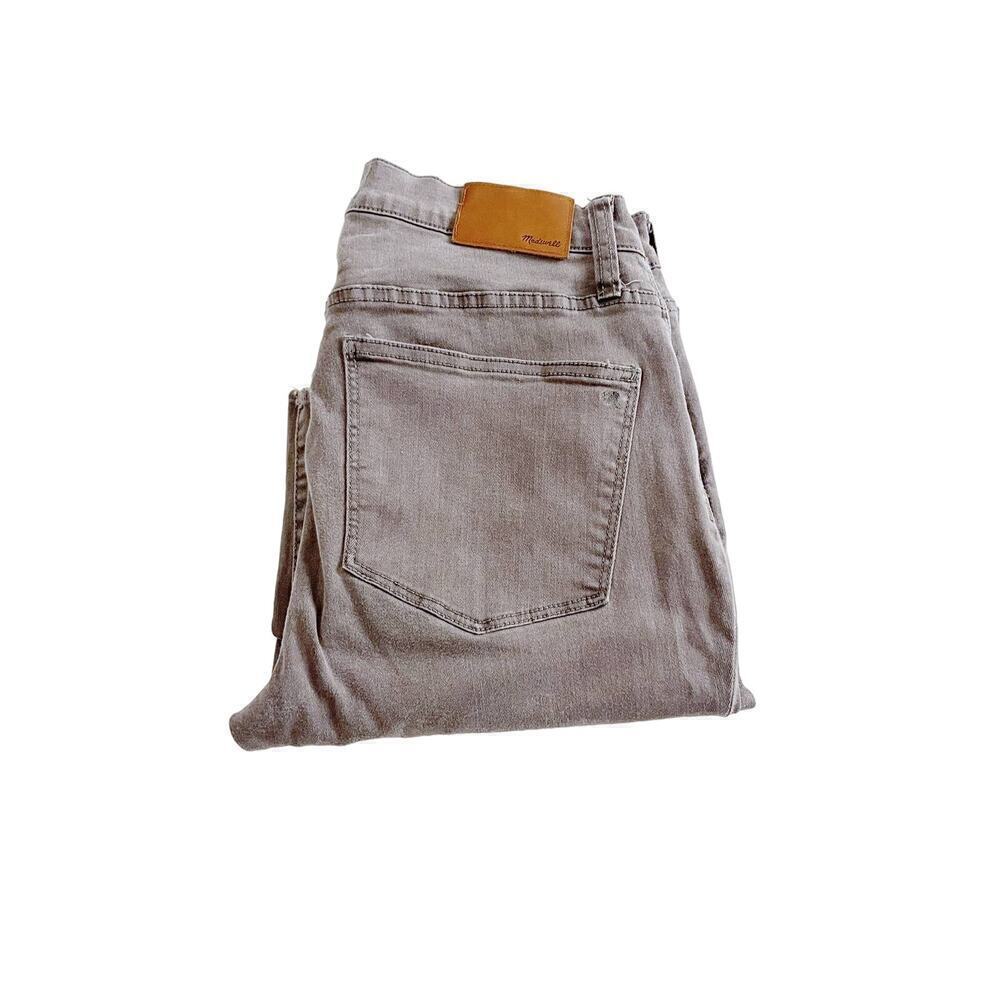 Madewell 9" High-Rise Skinny Gray Denim Jeans Raw Hem SZ28
